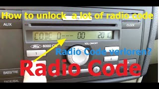 How to unlock  a lot of radio Code طريقة معرفة كود راديو السيارة من خلال رقم السريال