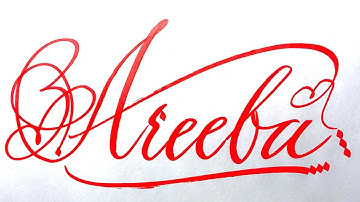Areeba Name Signature Calligraphy Status | #moderncalligraphy #cursive #YearofYou #areeba @Areeba
