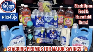 KROGER CURBSIDE PICKUP HAUL | COUPONING STACKING ONLINE PROMOS | MAJOR SAVINGS ON FOOD & LAUNDRY! 🙌🏽