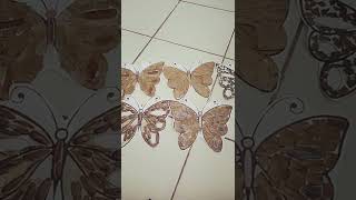 kolase kupu kupu dari daun kering, cangkang kwaci #shorts