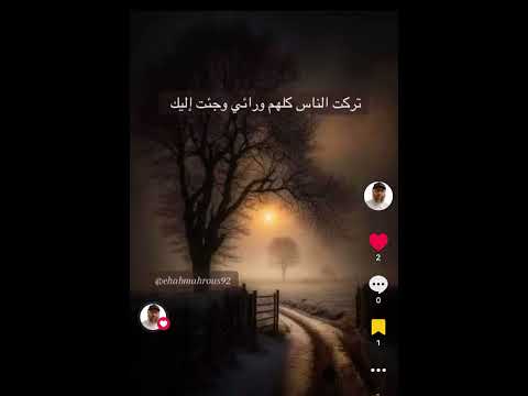تركت الناس كلهم ورائي وجئت إليك