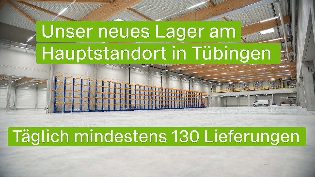 So geht moderne und nachhaltige Logistik! FPV-Flug durch unser neues Lager in Tübingen!