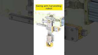 Rack and pinion swing arm mechanism. Swing arm picking robot.  #engineering #mechanical #mechanism