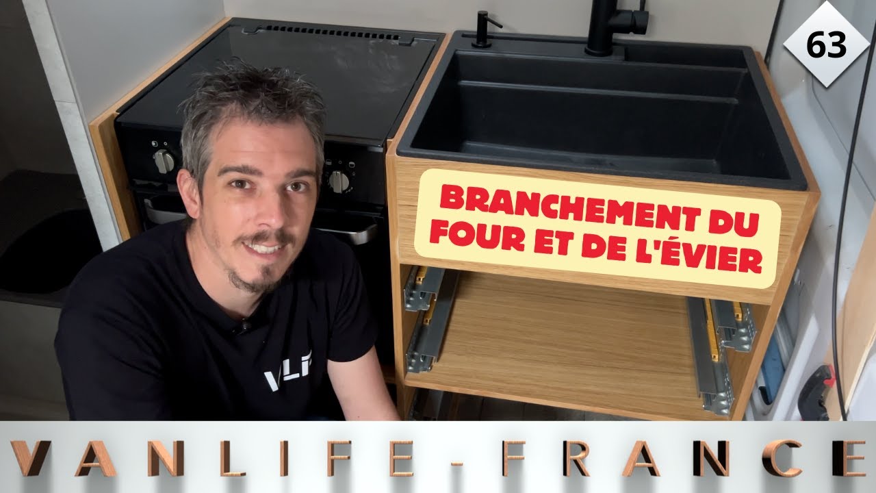 63 Installation Four, Évier et Meuble Cuisine dans Mon Fourgon Aménagé
