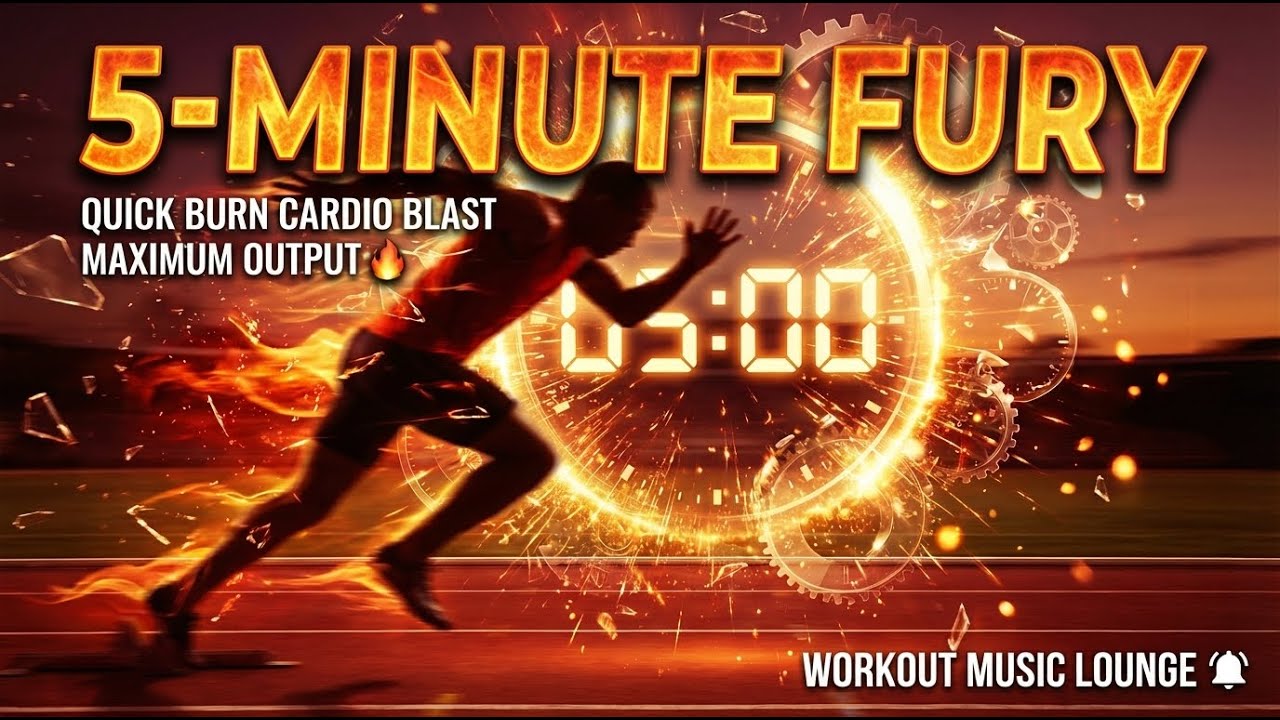 ⏱️ 5-MINUTE FURY — Quick Burn Cardio Blast | Maximum Output 🔥