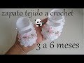 Zapato a crochet -modelo Maria -3 a 6 meses-bebe