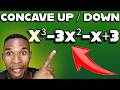 How to Determine the Values of x Where the Graph is Concave Upward or Downward