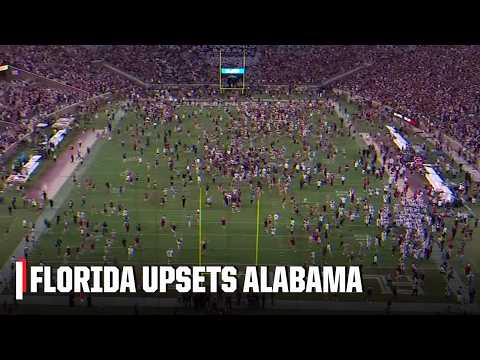 🚨 FLORIDA STATE UPSETS NO. 8 ALABAMA 🚨 Seminole fans storm the field to celebrate | ESPN CFB