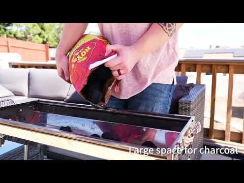 Мангал барбекю розкладний переносний 73*34*73 см, видео 1