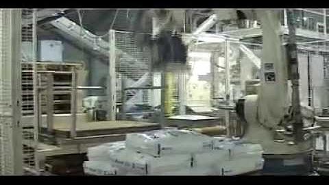 OTC palletizingrobot zakken en likblokken