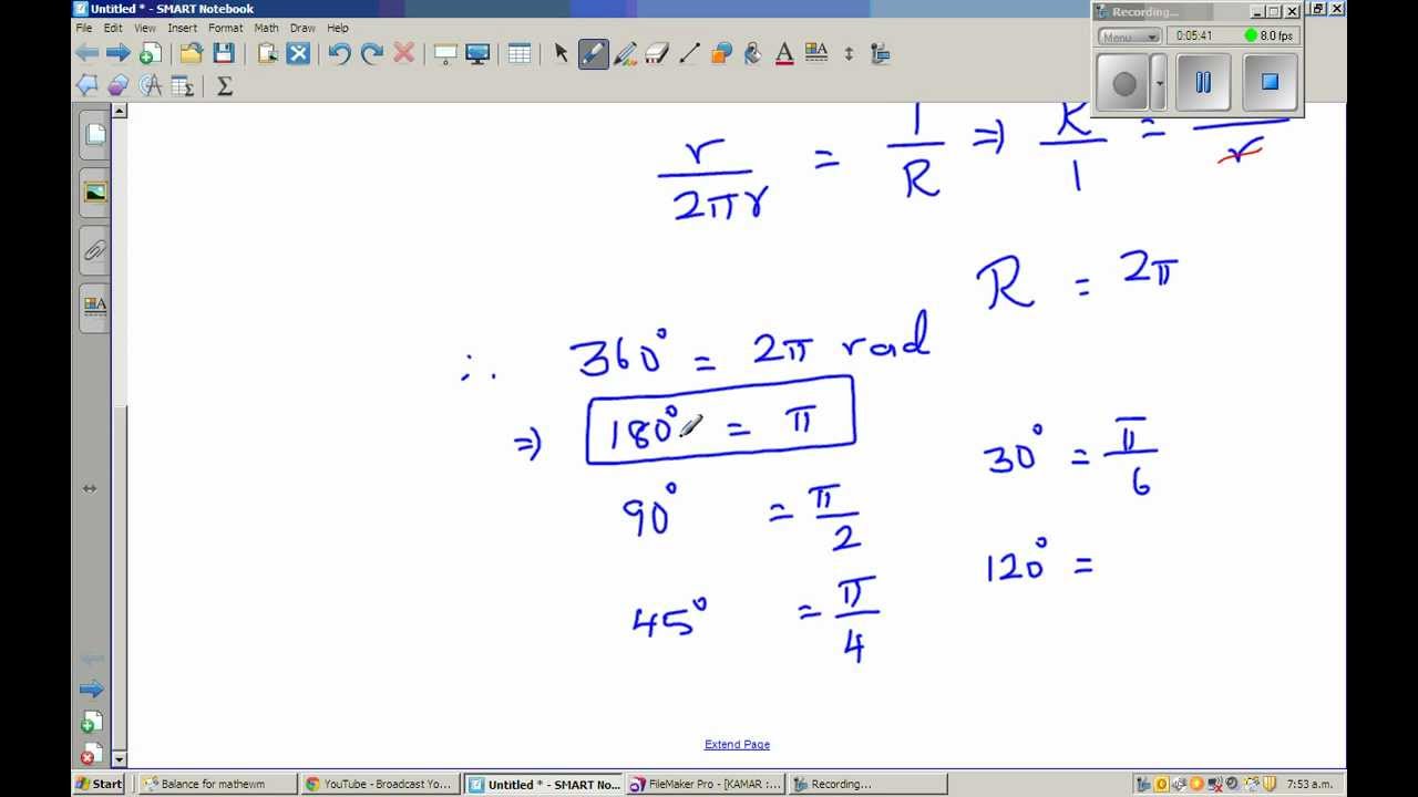 Why 360 Degrees = 2Π Radian