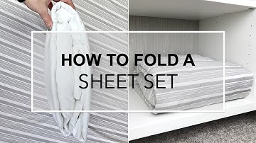 HOW TO FOLD A SHEET SET: How to fold a fitted sheet and make a sheet bundle