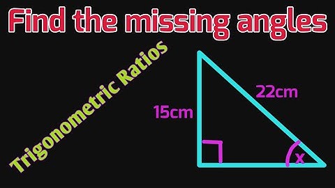 Finding unknown angles in right angled triangles || Trigonometric Ratios