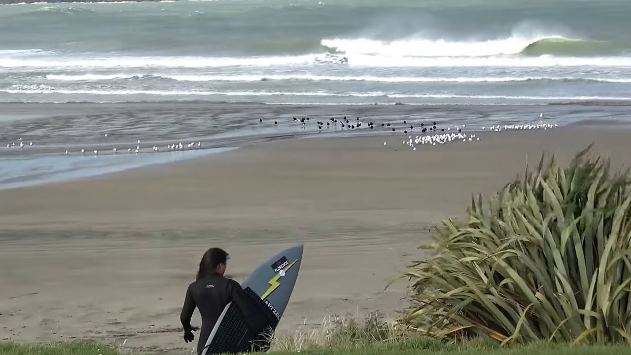 MY WIFE TAKES MY 8’0 GUN AND CHARGES MONSTER BEACH BREAK! NAZARE NEXT!