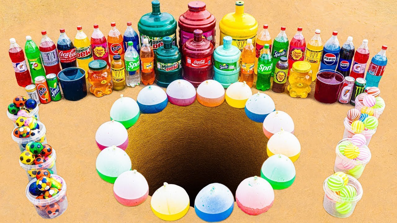 EXPERIMENT: Giant Balloons from Toothpaste Eruption with Pepso, Cola, Fanta vs Mentos