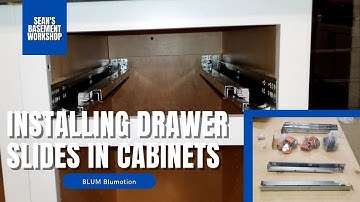 Kitchen Cabinet Build Part 30 - Install BLUM Concealed Slides in Cabinets | SBW#64