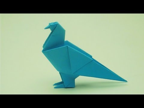 Origami porumbel din hârtie.