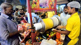 Amazing Roller Coaster Natural Fruit Ice Cream In Mumbai| Indian Street Food