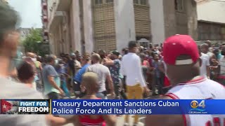 U.S. Department Of Treasury Sanctions Cuban Police, As President Biden Meets With Cuban-American Lea