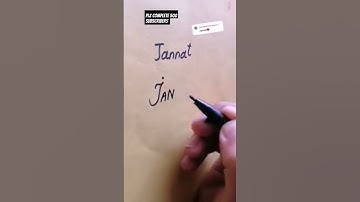 #Jannat name signature #Plz Complete 1k subscribers #shortvideo#viralvideo #trendingshorts
