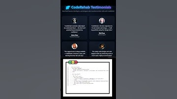 Modern Animated Testimonials Section | CodeRehab Website Design | HTML CSS Only ✨