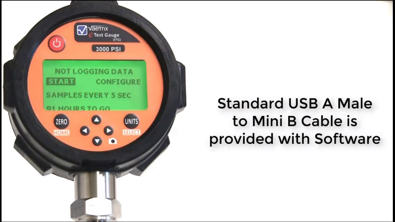 Pressure Datalogging with Vaetrix Software