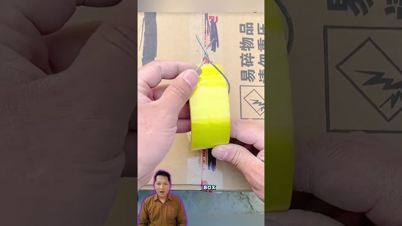 Умный лайфхак для резки скотча — зубы не нужны!