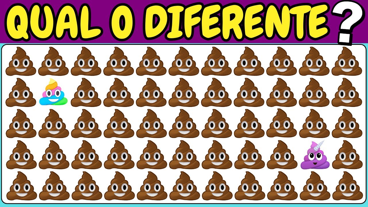 🧠👀ACHE O EMOJI DIFERENTE EM 18 MINUTOS Edição Desafio dos Emojis NIVEL DIFICIL