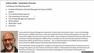 ARMA RIM Month 2022 - Change Management A Reality Checkwith Andrew Geider