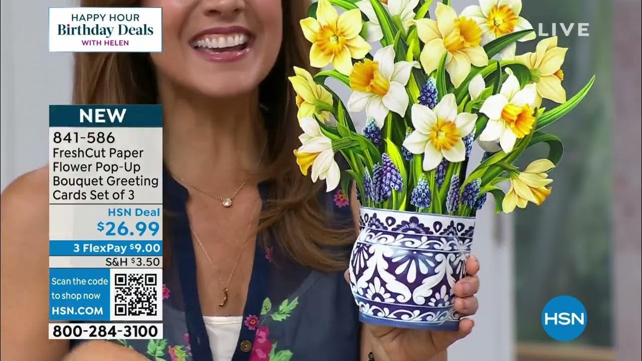 Floral Bouquet Pop Up Card – Fresh Cut Paper