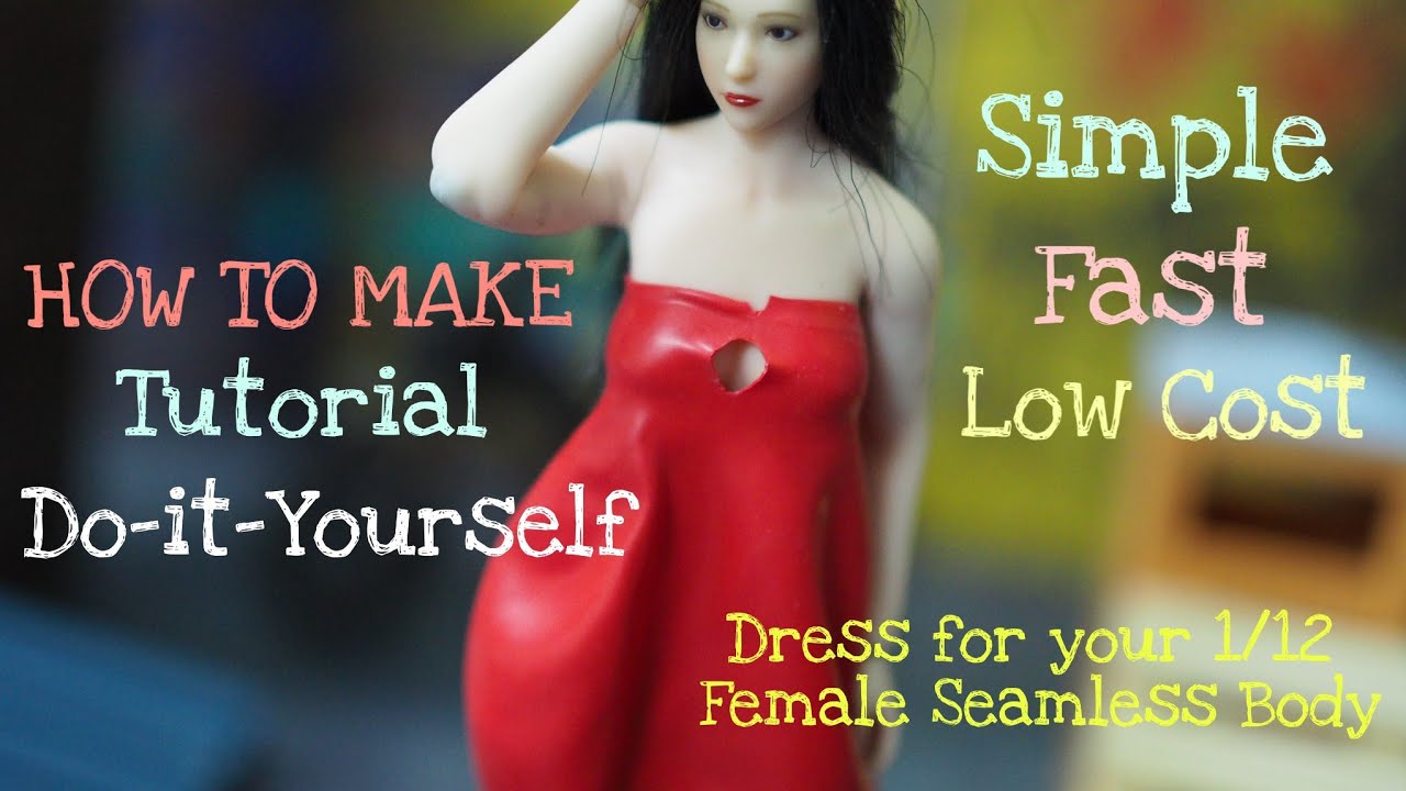 HOW TO Make Simple Custom Clothing for 1/12 TBLeague Female Seamless Body 