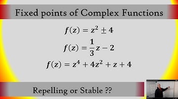 Find the Fixed points and Characteristics of a Complex Function