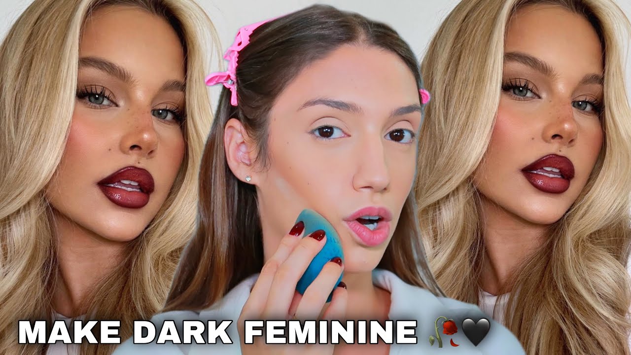 FIZ A TREND DARK FEMININE JUNTO COM VANILLA GIRL!!! Maquiagem perfeita 🥹🥀🖤
