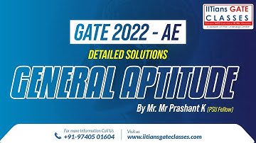 GATE 2022 Aerospace Engineering Question Paper | General Aptitude Solutions | GATE AE Lectures