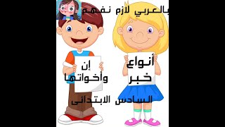 أنواع خبر إن وأخواتها السادس الابتدائي