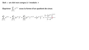 Exo : Somme géométrique et technique de l