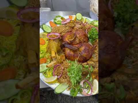 صينية عرض مقدم من مطعم ابن هندول النجف الأشرف دجاج مشوي Youtubeshorts العراق Trending 