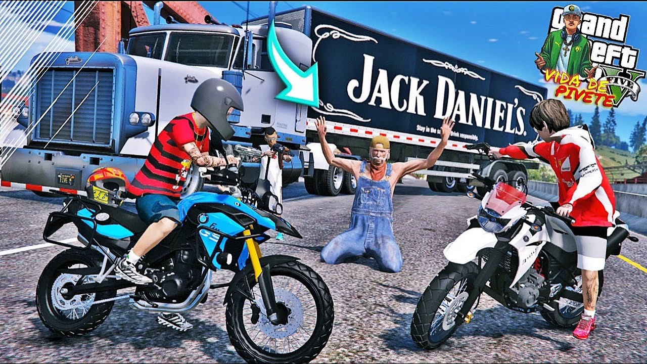 GTA V - VIDA DE PIVETE - O BONDE DO RYANZINHO METEU A FITA NO CAMINHÃO DA JACK DANIELS EP.238
