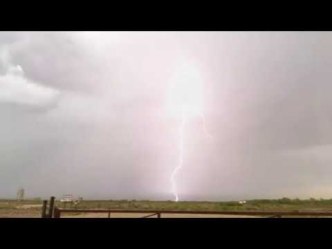 Supercell Lightning Storm Repeatedly Hits Outskirts of Texas Town - YouTube