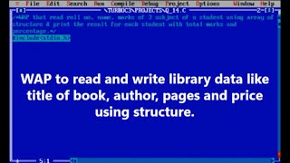 (Program-9)C Program to Read and Write Library Data Using Structure