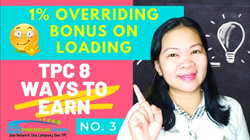 1% Overriding Bonus on Loading | TPC 8 Ways to Earn No. 3 | Maricel Abadilla