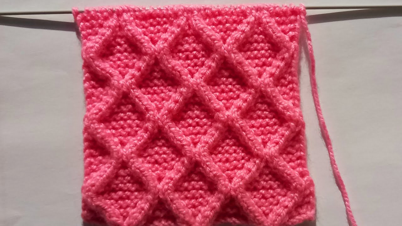 CÓMO TEJER PUNTO ROMBO A DOS AGUJAS | ROSSY TV.