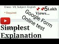 Online test using Google form