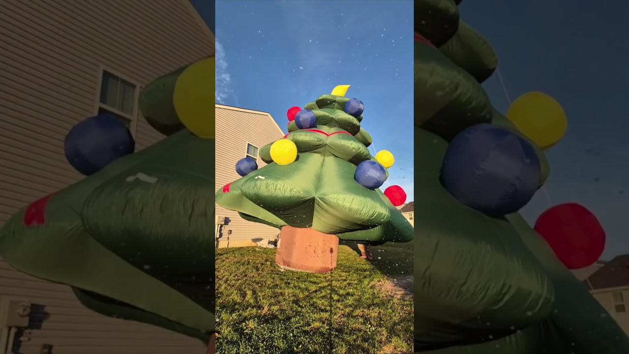 🎄 Epic 26ft Inflatable Christmas Tree Setup! #christmasdecorations #inflatable