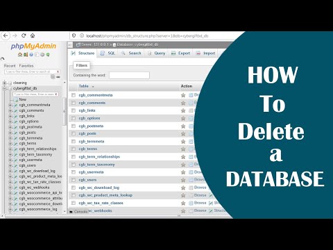 How to Delete a Database in MySQL || Bangla Tutorial || phpMyAdmin