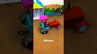 Diy mini tractor road contractions | mini tractor toys | ahaan toys #constructionshorts #diytractor