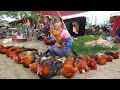 120 day harvesting chicken rooster goes to market sell  harvest fruit garden full