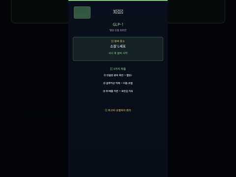 그렐린·렙틴·GLP-1 완전정리ㅣ식후 호르몬 3대 변화, 다이어트 성패가 여기서 갈린다 #건강 #다이어트 #shorts
