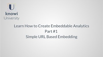 Embeddable Analytics with Knowi- Part 1 Simple URL Based Embedding