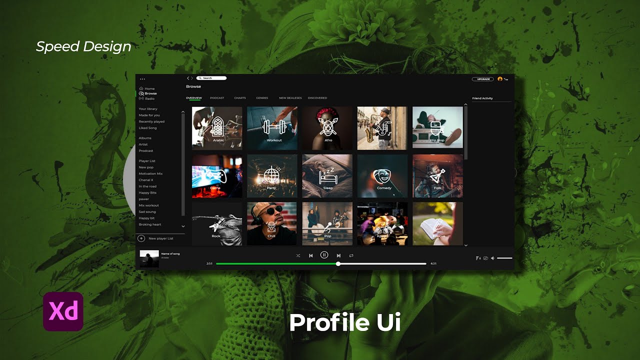 Designing a Profile User Interface in Adobe XD Ui - YouTube